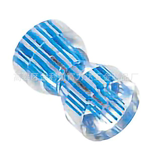 Poignée de porte en plastique texturé cristal, ligne bleue, à trou unique, pour porte en verre, design minimaliste, installation facile - Product Image 2