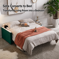 Canapé-lit convertible moderne en tissu pliable et extensible avec structure métallique pour salon, mobilier multifonctionnel pour la maison