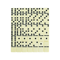 Tuiles de dominos en mélamine style marbre, motif personnalisable imprimé sur le dos, jeu de dominos personnalisé de 28 pièces