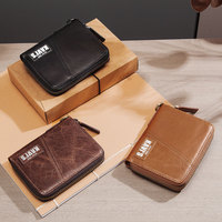 Dompet Pendek Kulit Asli Pria, Dompet Saku Koin Multifungsi untuk Pria