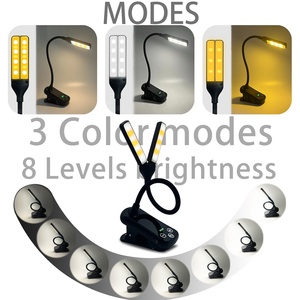 Portable flexible col <span class=keywords><strong>de</strong></span> cygne USB rechargeable bureau nuit lecture led livre clip lumière avec clip pour lire livre au lit - Product Image 3