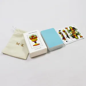 Jeu de cartes oracle personnalisé personnalisé au design original, jeu de tarot pour filles de petite taille, divination avec pochette en tissu