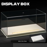 Housse anti-poussière pour modèles de voitures miniatures 1/24 1/32 avec éclairage, boîte de présentation et de rangement transparente en acrylique pour modèles de voitures en alliage