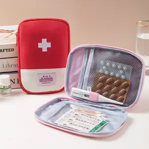 Bolsa de almacenamiento organizadora de medicamentos para primeros auxilios pequeña de viaje exterior