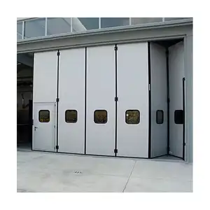 Industrial Folding Door Large Warehouse Electric Folding Door Galvanized Plate Workshop Automatically Push And Pull Folding Door