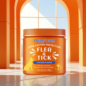 Complément alimentaire pour animaux de compagnie OEM Bestseller, <span class=keywords><strong>comprimés</strong></span> à mâcher souples pour la santé de la peau et du pelage des félins, prévention des <span class=keywords><strong>puces</strong></span> et des tiques, 300g - Product Image 1