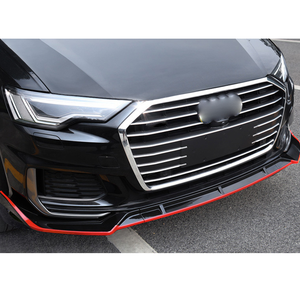 Accessoires de voiture A6L, pare-chocs avant en plastique ABS, lèvre avant aspect fibre de carbone pour <span class=keywords><strong>AUDI</strong></span> A6 C7 C8 2016-2021 - Product Image 1