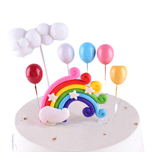 Decoración de Pasteles Colorida con Arcoíris HZH, Pequeños Adornos Coloridos y Populares para Fiestas de Cumpleaños Infantiles, Suministros para el Día de San Valentín - Product Image 1