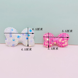 Nuevo Lazo Decorativo con Lentejuelas <span class=keywords><strong>para</strong></span> Comercio Exterior, Pasador de Pelo con Lazo Colorido, Accesorios <span class=keywords><strong>para</strong></span> el Cabello de Niños, Brillantina, Accesorios <span class=keywords><strong>para</strong></span> <span class=keywords><strong>Ropa</strong></span> y Zapatos DIY - Product Image 3