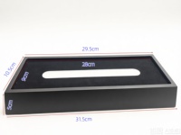 Base de Présentation Moderne en Bois Noir Mat avec Éclairage LED Ultra Lumineux et Couleurs Blanches Optionnelles, Boîtier de Batterie, Base pour Aménagement Paysager