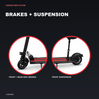 Trottinette électrique pliable 350W avec batterie 36V 10.4Ah, pneus tout-terrain de 10 pouces, freins à disque doubles