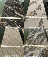 Panneau mural flexible en fibre de bambou et placage de bois PET de 5 mm, effet cristal de roche carboné