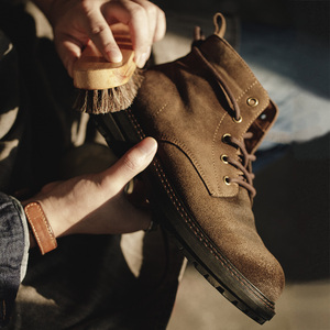 Bottes pour hommes Maden Cowboy en cuir suédé marron, style rétro, décontractées, pour le travail, l'extérieur, la randonnée, <span class=keywords><strong>Chelsea</strong></span>, hiver, tendance 2026 - Product Image 2