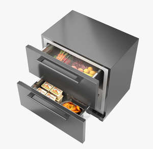 Congélateur électrique portable sans givre de 122 L en plastique à faible bruit sous le comptoir intégré pour réfrigérateur domestique dissimulé - Product Image 2