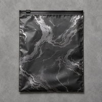 Sacs refermables en PE noir givré avec logo personnalisé, fermeture éclair, pochettes en plastique refermables, 200 pièces, recyclables pour l'emballage des vêtements