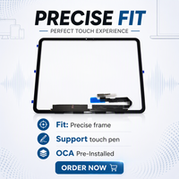 Verre OCA avec numériseur tactile pour iPad Pro 11 pouces M4 2024, écran avant de remplacement préinstallé, HD transparent, vente en gros, lot en vrac