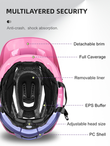 <span class=keywords><strong>Casco</strong></span> BATFOX de Doble Deporte para <span class=keywords><strong>MTB</strong></span> con Certificación CPSC EN1078 para Adultos, Hombres y Mujeres, de Plástico para Ciclismo de Montaña JC006-242 - Product Image 5