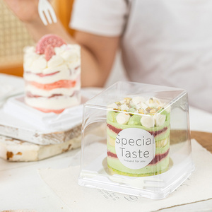 Thanh Lịch Dài Đầy Đủ Rõ Ràng Nắp Cá Nhân Thụy Sĩ Cuộn Bánh Pastry Hộp Xử Lý Tùy Chỉnh Bìa Bao Bì Món Tráng Miệng Thanh Lịch - Product Image 2