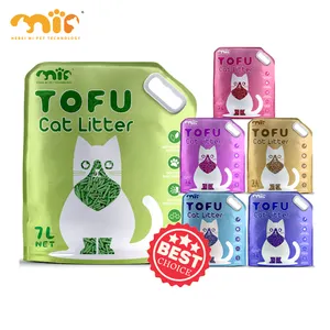 Déodorant litière pour chat Tofu 6L litière pour chat dégradable pour les plantes en stock 5 saveurs litière pour chat