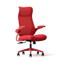 Chaise de bureau ergonomique avec support lombaire, dossier inclinable, en maille respirante, pour ordinateur et étude à domicile