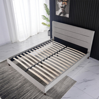 Mobilier de chambre à coucher Lit king et queen size avec cadre en bois et couverture en tissu