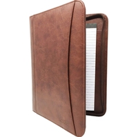 Professionnel exécutif PU cuir A4 CV portefeuille Padfolio organisateur 60 feuilles couverture rigide avec couverture en PVC reliure à feuilles mobiles