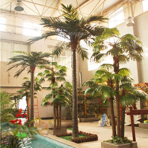 Songtao nhỏ trong nhà ngoài trời uốn cong cây cọ dừa nhân tạo trông thật - Product Image 4