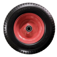 Nouveau prix usine Roue en mousse PU 16x6.50-8 avec jante métallique et roulement à billes, capacité de charge 300 kg, garantie 1,5 an, pour entrepôt et tondeuses à gazon