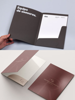 Carpeta de Presentación de Papel Blanco Tamaño A4 al por Mayor, Carpeta con Logotipo Personalizado, Laminación Mate, para Oficina y Pequeñas Empresas