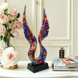 Adorno de Alas de Ángel Coloridas de Arte Europeo Abstracto, Artesanía para Decoración del Hogar, Sala de Estar, Porche, Regalo de Inauguración de Casa, Resina Epoxi - Product Image 2