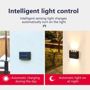 Lámpara Solar de Pared para Exteriores, Impermeable, con Iluminación LED Superior e Inferior, para Caminos y Jardines - Product Image 3