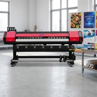 Imprimante jet d'encre grand format 2,5 m x 1,8 m, machine d'impression commerciale 2500 mm pour bannières publicitaires extérieures, toiles de fond et autocollants vinyles