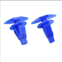 Nouvelles 100 pièces de clips de fixation latéraux pour jupes de voiture en nylon bleu de marque Huoshen, attaches rapides en plastique à double bride, garantie 12 mois