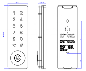 Oem ODM RFID 125Khz Hợp kim kẽm nhà ở với cảm ứng bàn phím gần ID thẻ Standalone điều khiển cho một cửa truy cập an ninh - Product Image 4