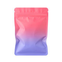 Pochette à fond plat en Mylar avec fermeture éclair, couleur dégradée mate, métallisée, anti-humidité, pour figurines miniatures et articles mystère