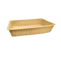 Paniers à pain en plastique tissé à la main Paniers de service de table de 20 pouces pour fruits Restaurant Hotel-Pantry Organizer Storage