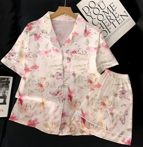 Ensemble de pyjamas d'été à manches courtes Nouveau style imprimé d'animaux mignons et doux tempérament - Product Image 6