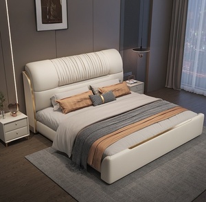 Letti Imbottiti Moderni King e Queen in Ecopelle Morbida, Struttura Letto Matrimoniale in Schiuma, Set di Mobili per Camera da Letto per <span class=keywords><strong>Adulti</strong></span>, Vendita all'Ingrosso - Product Image 5