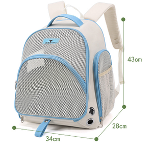 YUEBAITU Mesh <b>Pet</b> Backpack <b>Carrier</b> Solid Color Breathable Zipper Closure for Small Animals - Product Image 6