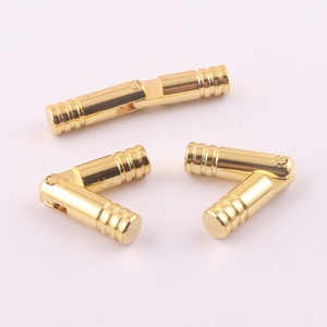 Màu vàng đồ trang sức nhỏ hộp gỗ xi lanh che giấu bản lề - Product Image 5