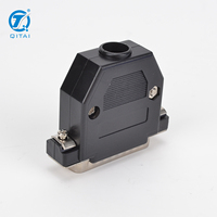 Conector Hembra D-SUB 44P 5A QX822-44, Carcasa Rectangular Encolada, Línea de Impresión, IP66, para Equipos de Control Industrial y Automotriz