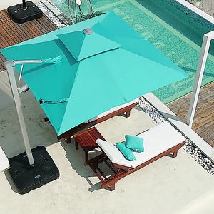 Parasols <span class=keywords><strong>de</strong></span> jardin Roma <span class=keywords><strong>de</strong></span> luxe <span class=keywords><strong>haut</strong></span> <span class=keywords><strong>de</strong></span> <span class=keywords><strong>gamme</strong></span>, modernes, imperméables, à double auvent, en aluminium, grands parasols cantilever pour patio, plage et parc - Product Image 4