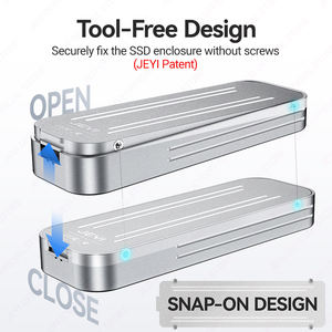 Внешний твердотельный накопитель JEYI I9GTR 4 ТБ M.<span class=keywords><strong>2</strong></span> NVMe без инструментов для установки, алюминиевый корпус, USB 3.<span class=keywords><strong>2</strong></span>/3.1 10 Гбит/с Type-C, портативный - Product Image 2