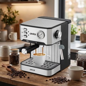 Machine à expresso semi-automatique italienne AWK-08, 20 bars, mousseur à lait à vapeur haute pression, pour usage domestique et professionnel - Product Image 4