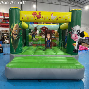 Château gonflable personnalisé sur le thème des animaux de la <span class=keywords><strong>ferme</strong></span> avec toboggan, en PVC de qualité commerciale, <span class=keywords><strong>pour</strong></span> location et événements - Product Image 6