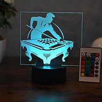 Lampe de table LED USB 3D personnalisée, commémorative sportive, avec contrôle tactile, design moderne, lumière d'intérieur à intensité variable