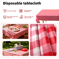 Nappe à carreaux en plastique Nappe PE PEVA imperméable jetable avec coupeur sans couvercle de table de coupe