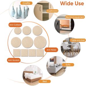Almohadillas de Fieltro Autoadhesivas Personalizadas para Muebles, Fieltro No Tejido de Primera Calidad, Protectores de Piso Antiarañazos para Patas de Sillas y Escritorios - Product Image 3