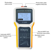Multimètre numérique à pince AC/DC, testeur intelligent de courant et de tension photovoltaïque, testeur de panneau solaire MPPT avec écran LCD
