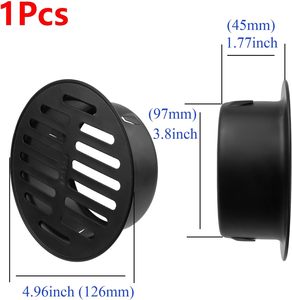 Grille de drain de sol noire en acier inoxydable de 4 pouces Antrader, lot unique, grille de remplacement pour drain de sol pour salle de bain et balcon - Product Image 2